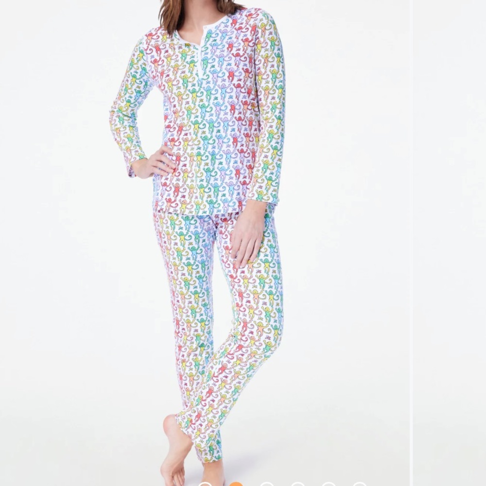 ROLLER RABBIT RAINBOW MONKEY PAJAMA SET 🌈🐒